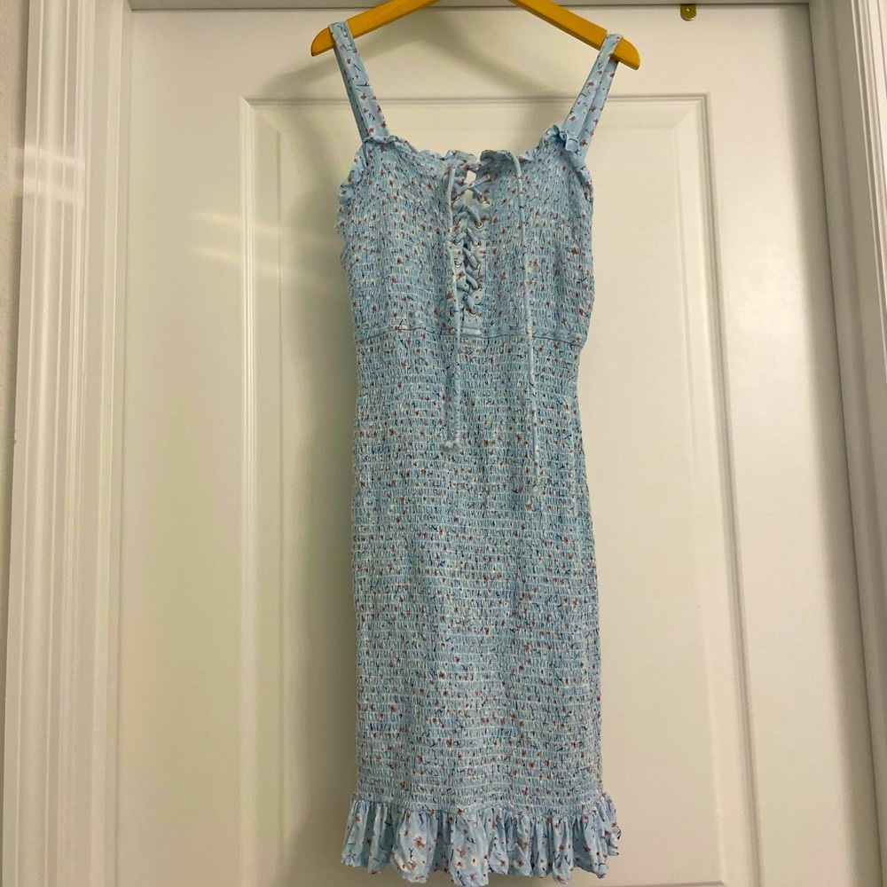 Blue floral dress